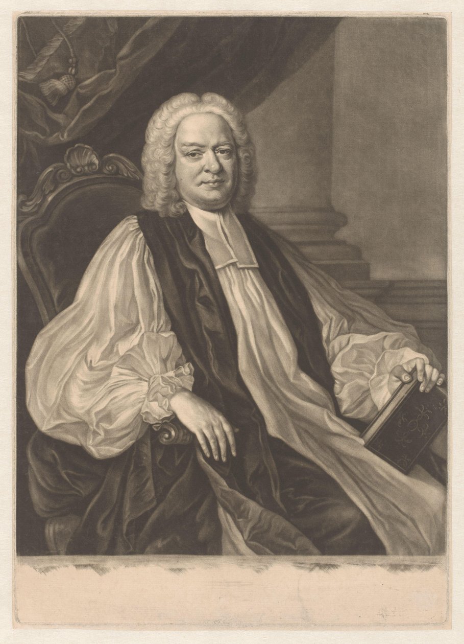 Porträtt av Thomas Sherlock av James McArdell