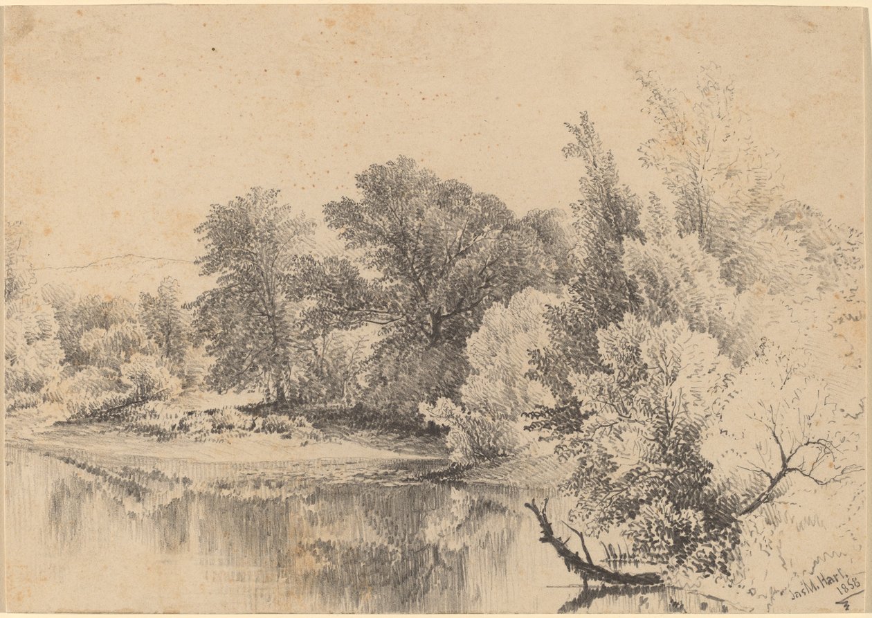 Pond Edge av James McDougal Hart