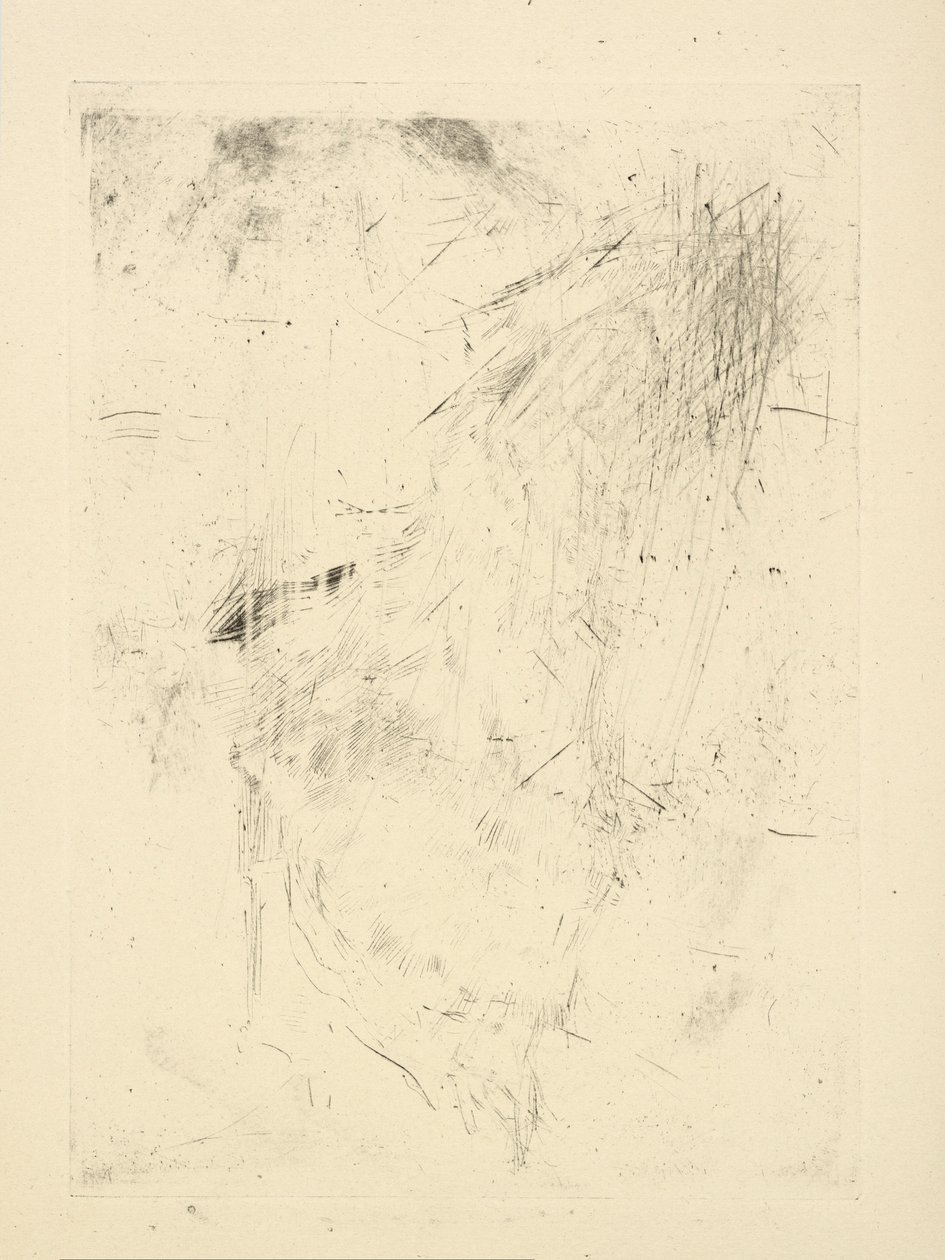 [76] Avtryck från annullerade plåtar av Whistler - [Sittande figur?] av James Abbott McNeill Whistler