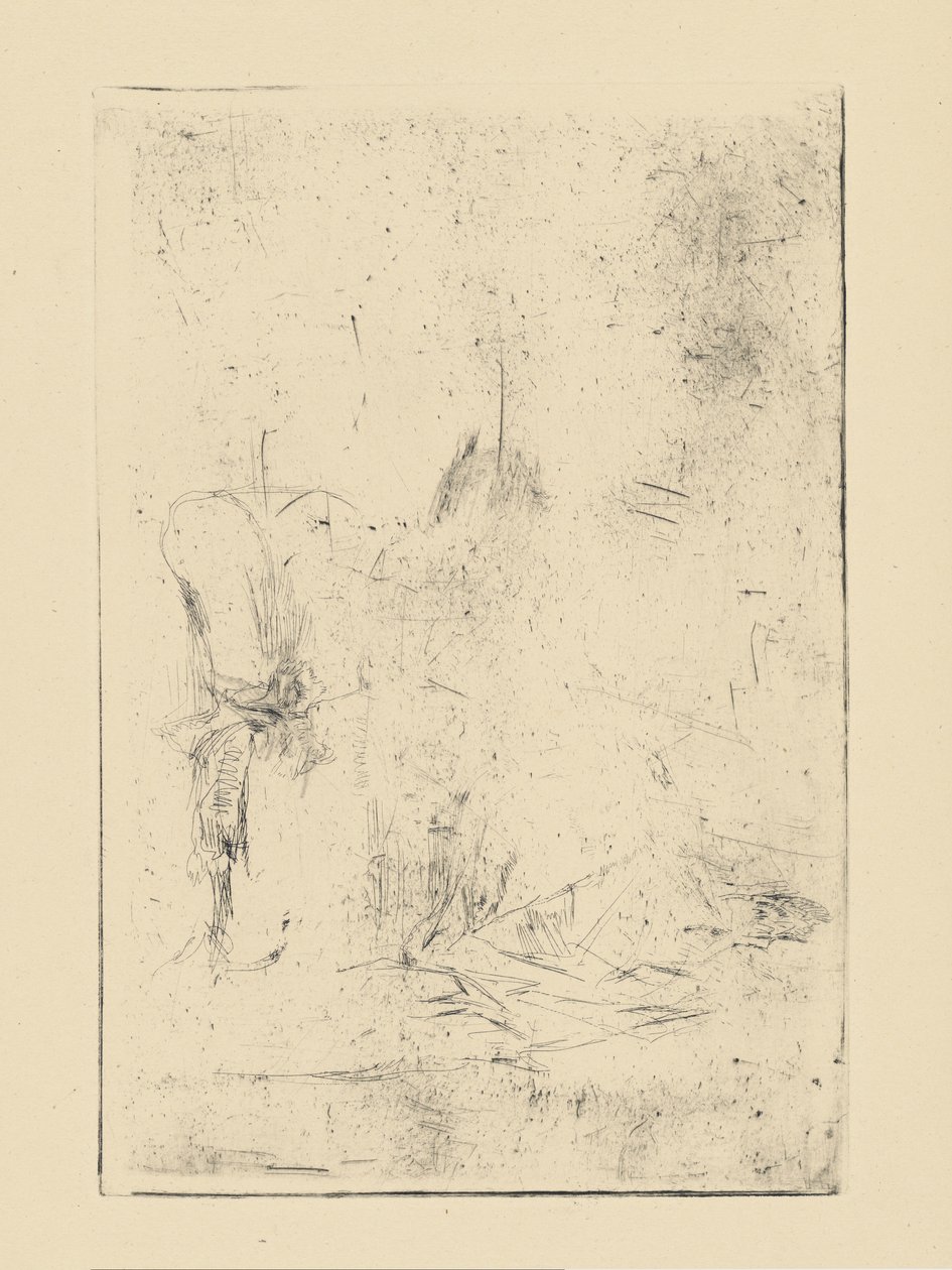 [76] Avtryck från annullerade plåtar av Whistler - [Sittande figur]. av James Abbott McNeill Whistler