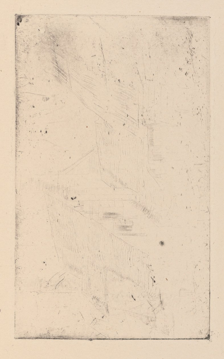 [76] Avtryck från annullerade tallrikar av Whistler - The Muff. av James Abbott McNeill Whistler