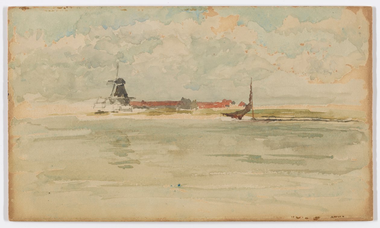 En liten röd anteckning–Dordrecht av James Abbott McNeill Whistler