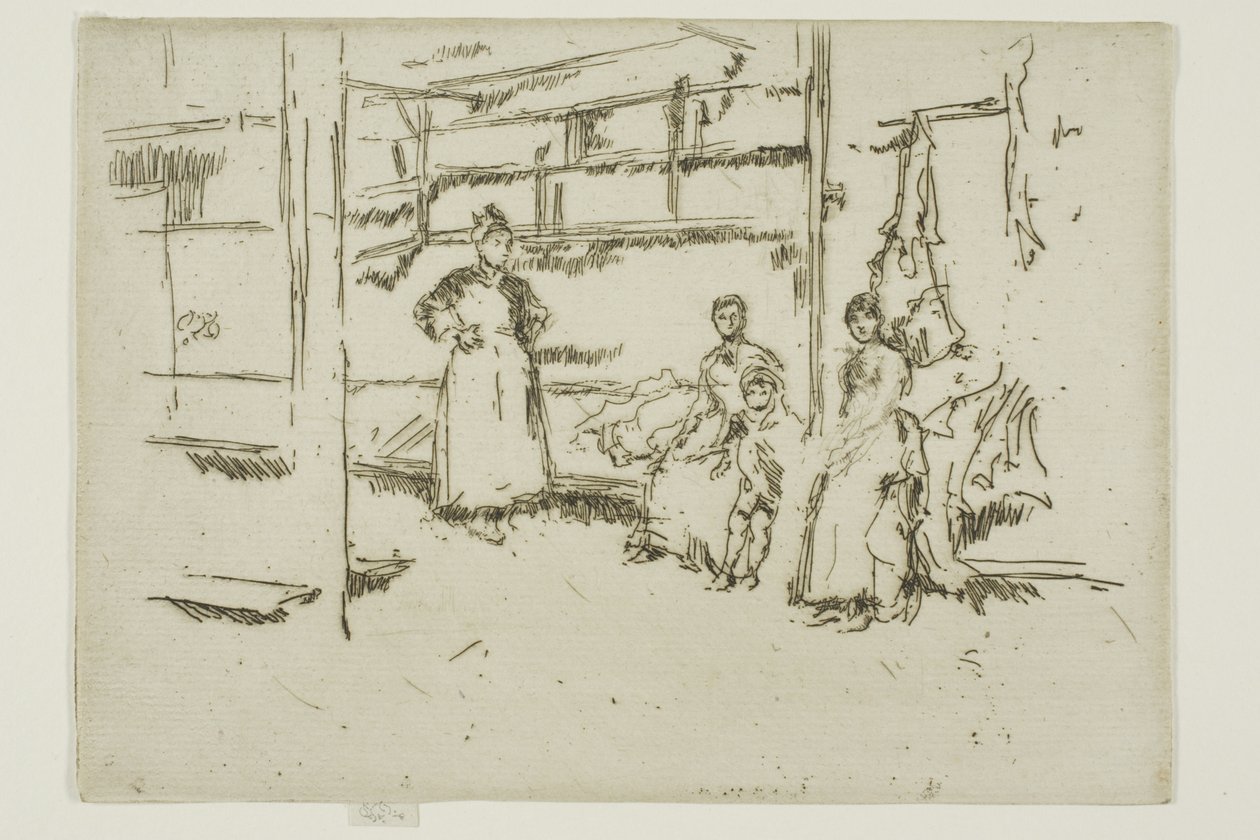 Efter försäljningen, klädbyte, Houndsditch av James Abbott McNeill Whistler
