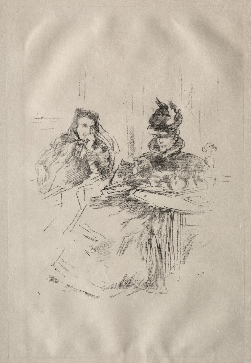 Afternoon Tea, fru Phillips och fru Charles Whibley av James McNeill Whistler