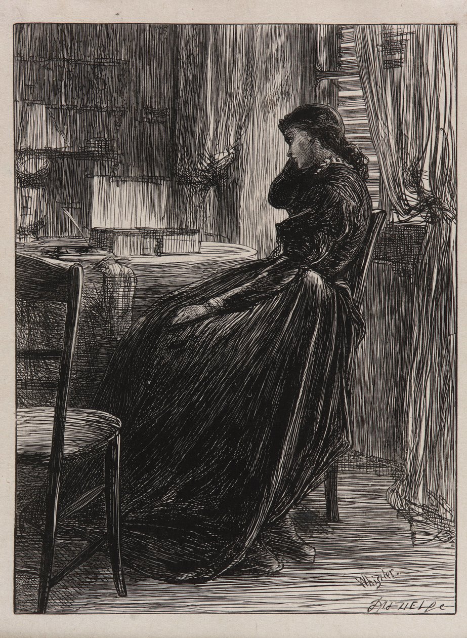 En illustration till <em>Provisionspredikan</em> av James Abbott McNeill Whistler