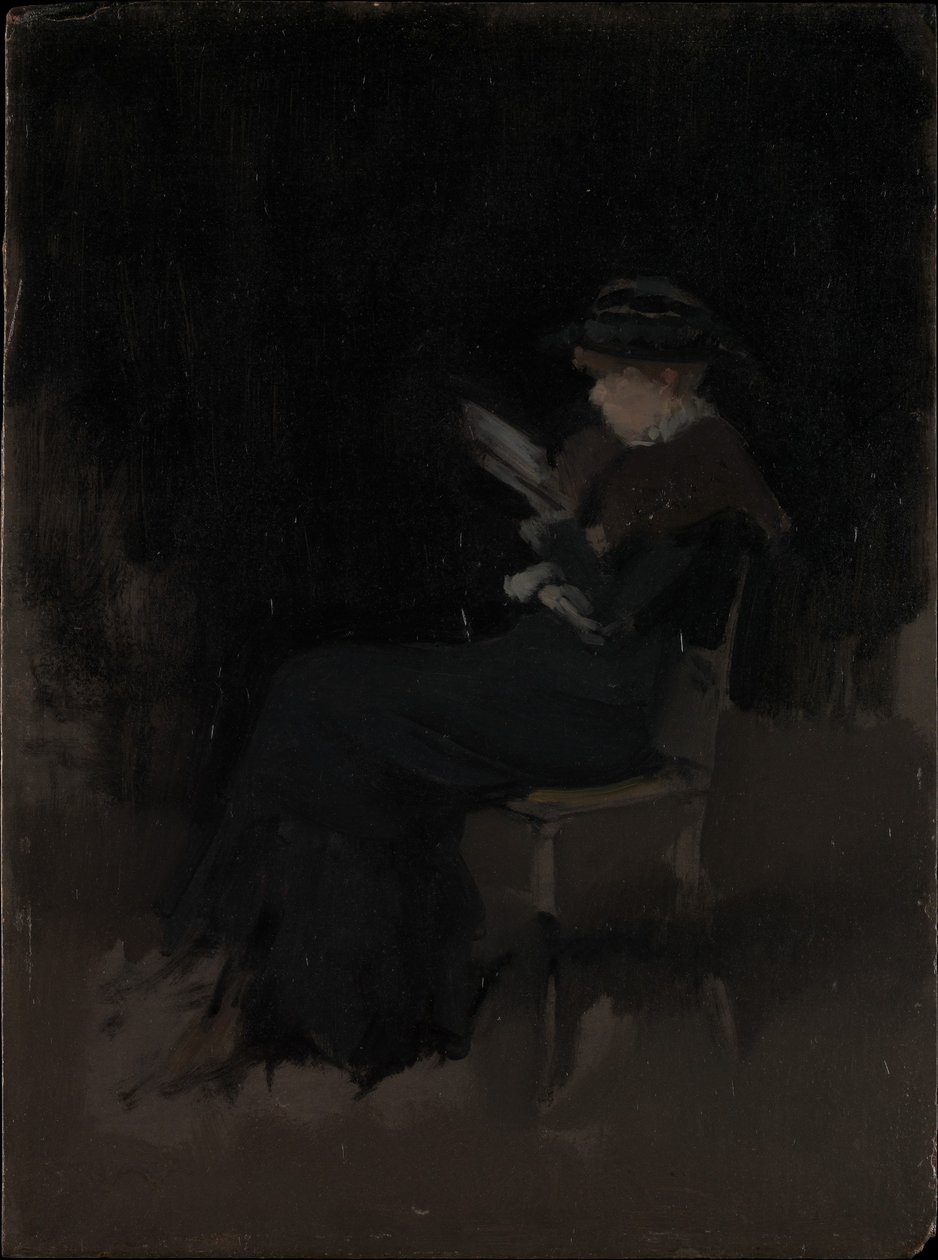 Komposition i svart: Flicka som läser av James McNeill Whistler