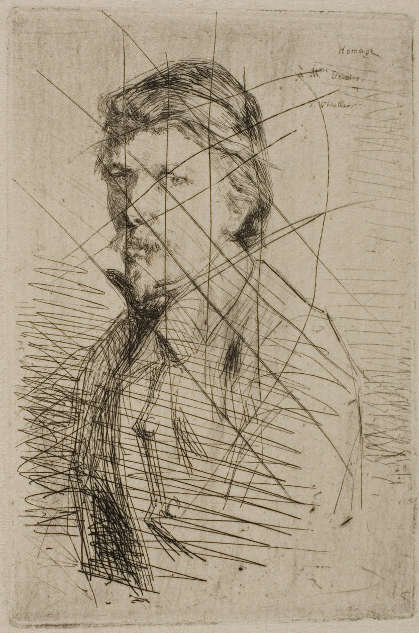 Auguste Delâtre, tryckare av James Abbott McNeill Whistler