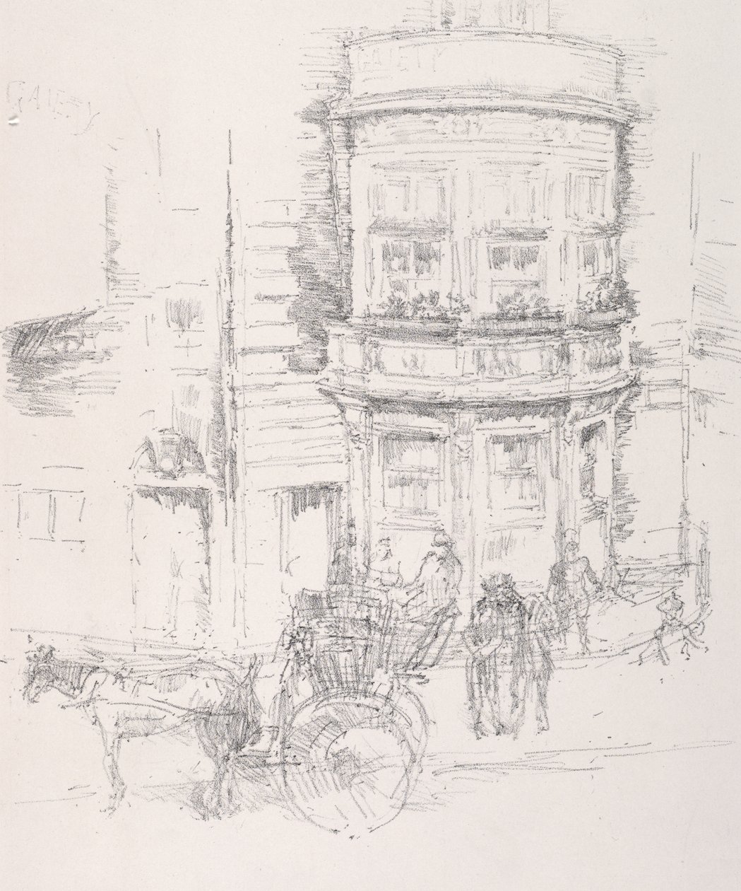 Baksidan av Gaiety Theatre av James McNeill Whistler