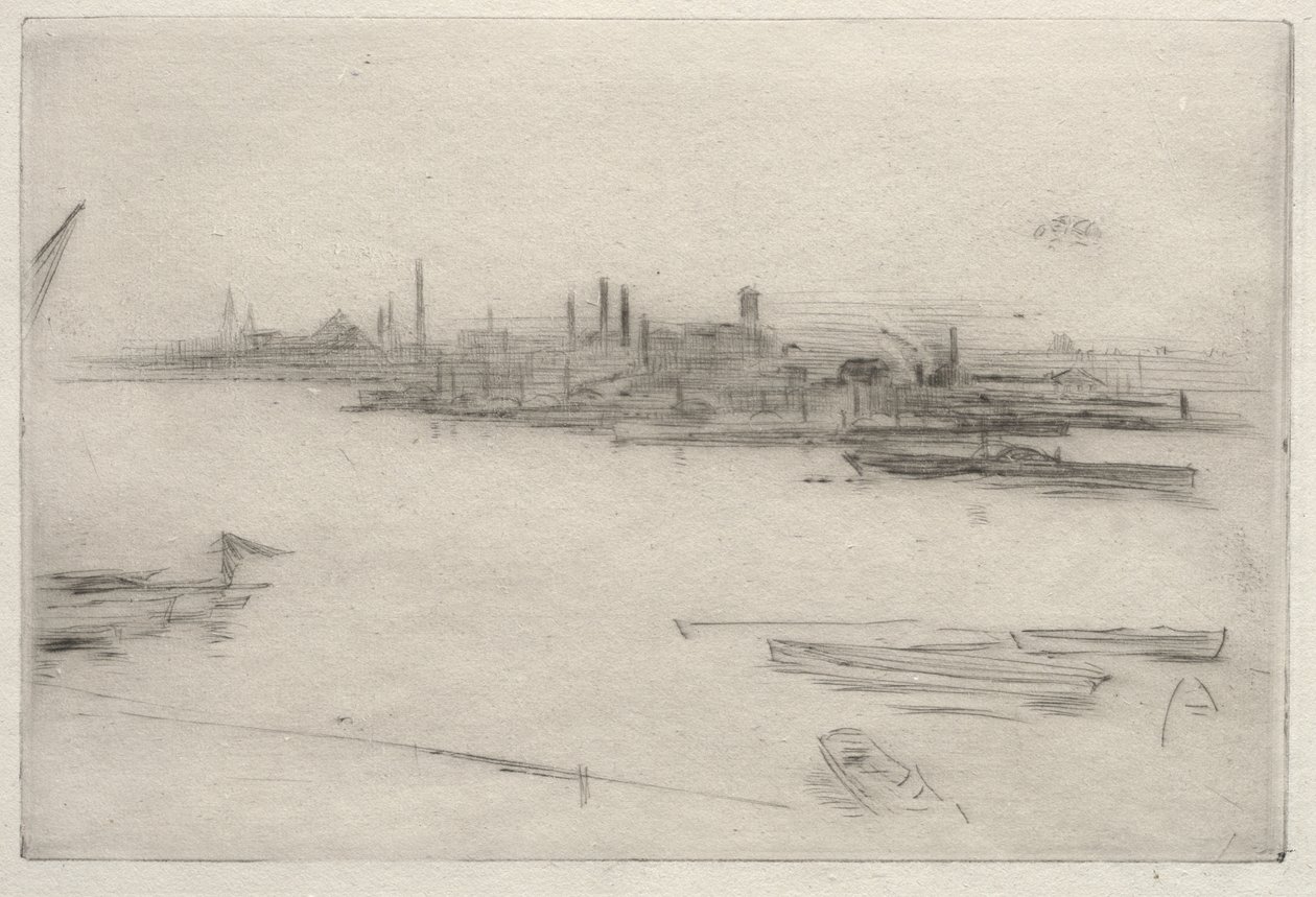 Battersea:  Gryning av James McNeill Whistler
