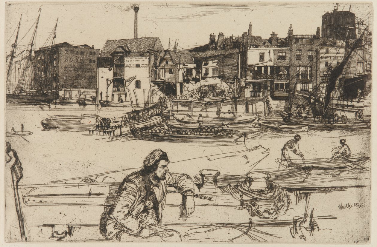 Black Lion Wharf av James Abbott McNeill Whistler