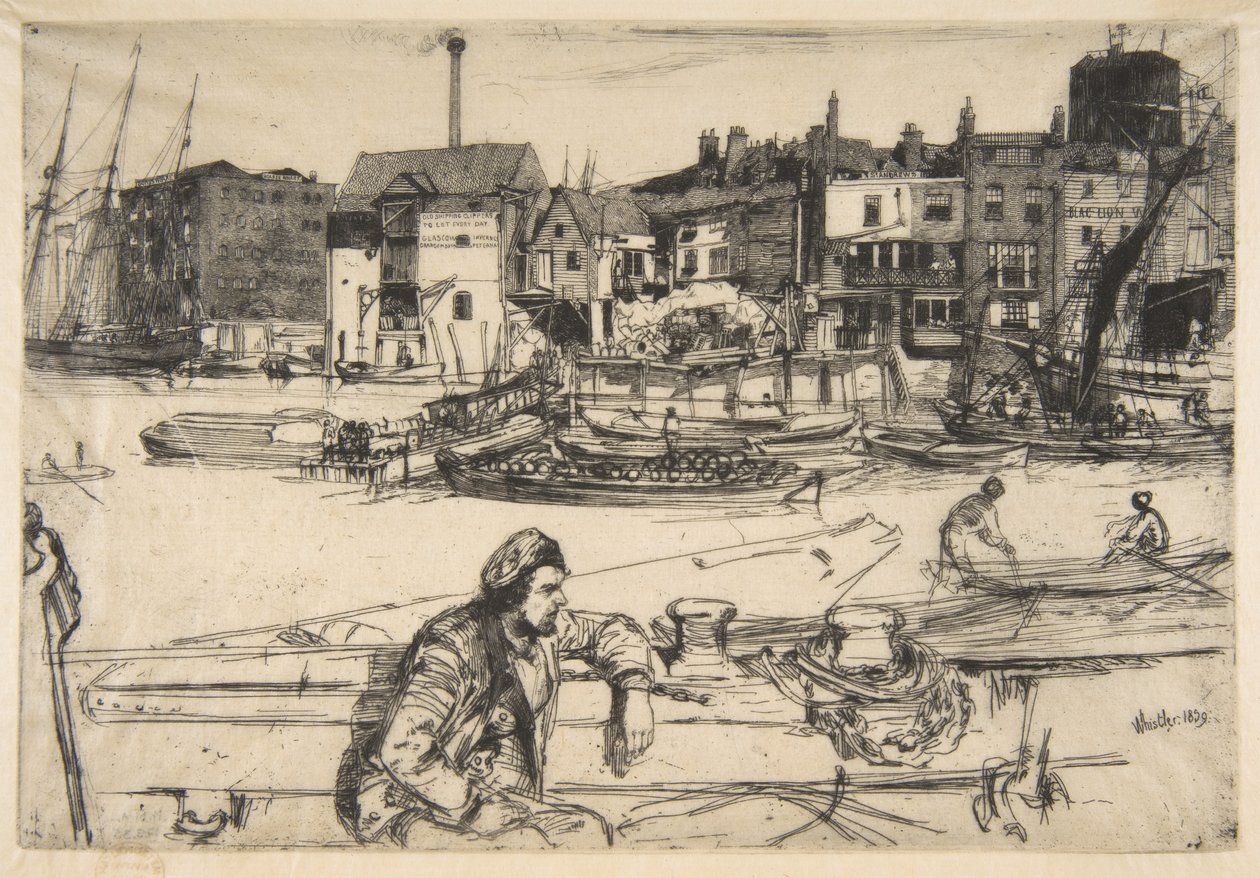 Black Lion Wharf av James McNeill Whistler
