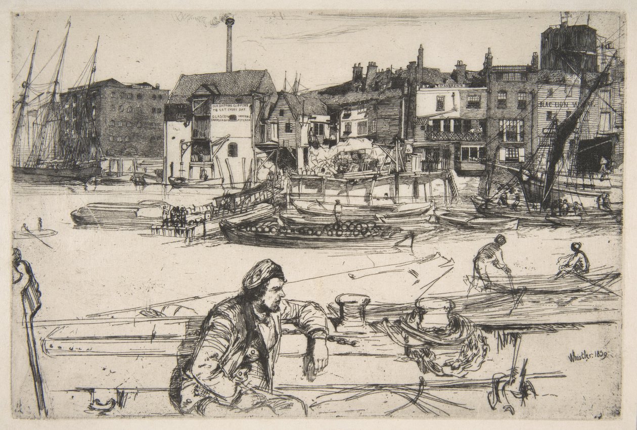 Black Lion Wharf av James McNeill Whistler