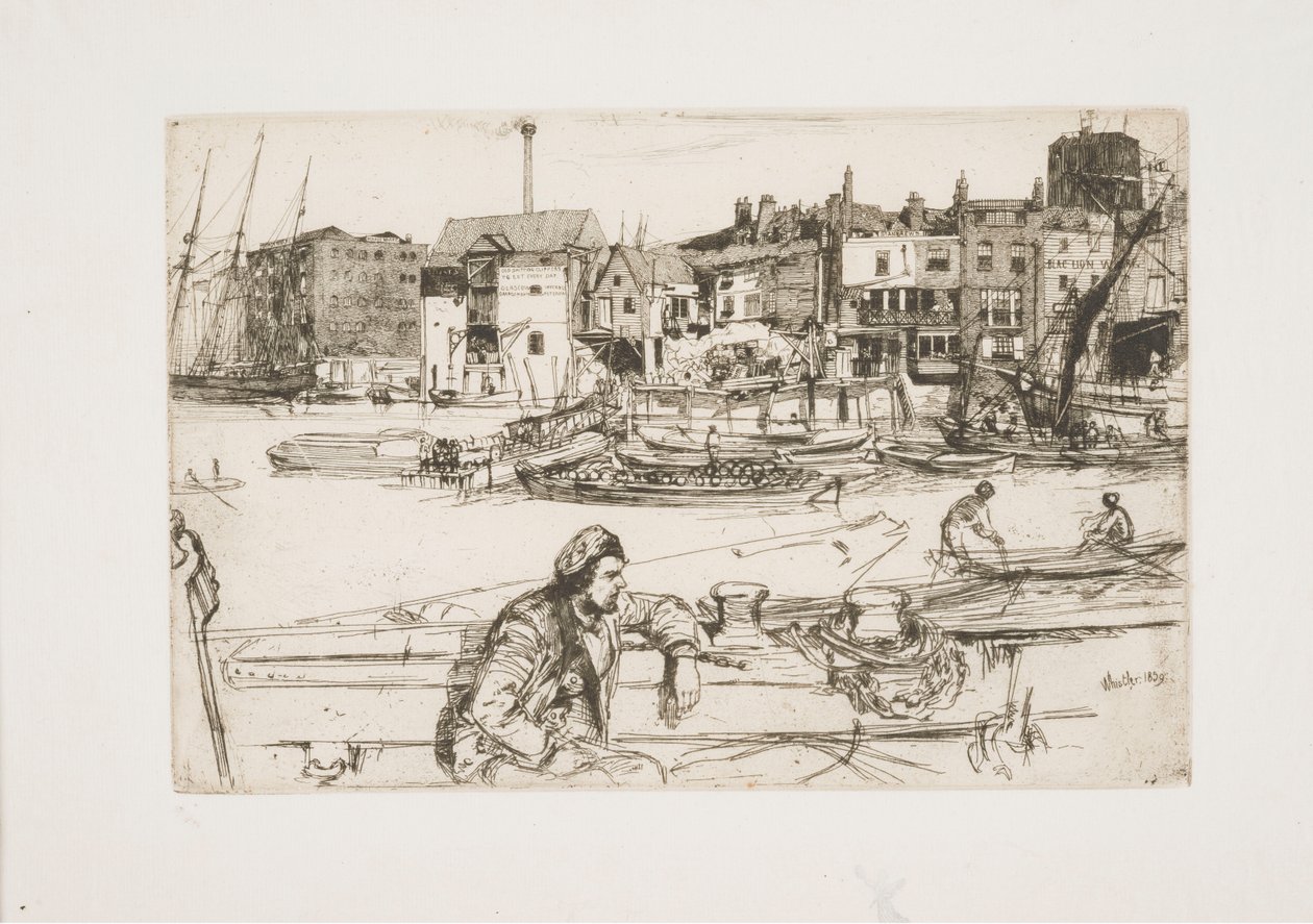 Black Lion Wharf av James McNeill Whistler