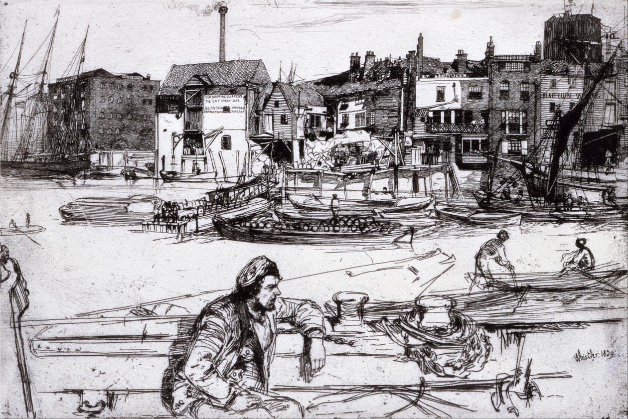 Black Lion Wharf av James McNeill Whistler