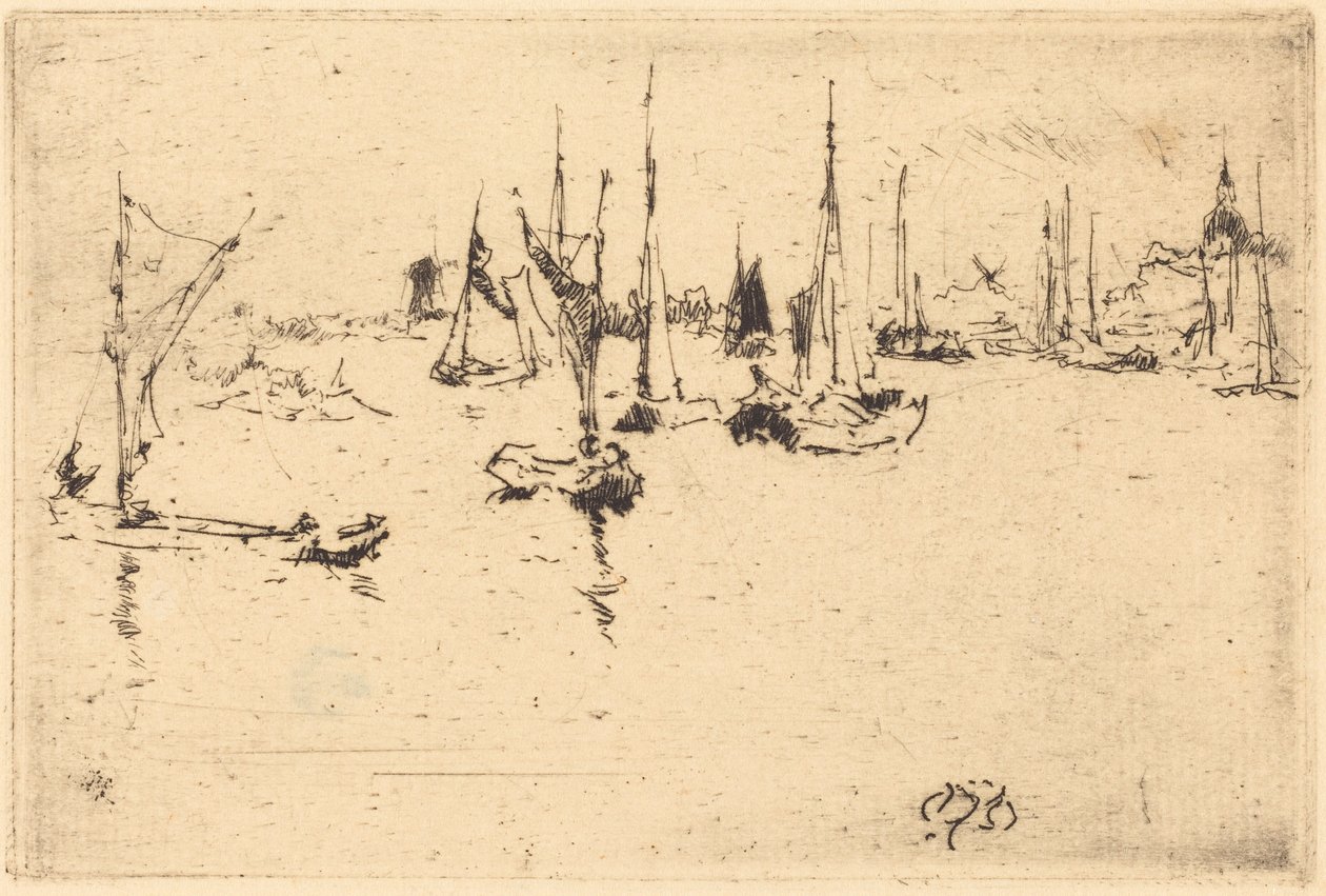 Båtar, Dordrecht av James McNeill Whistler