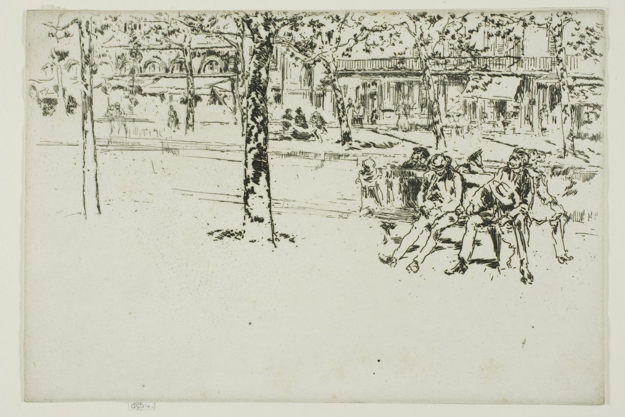Boulevard Poissonniere, Paris av James Abbott McNeill Whistler