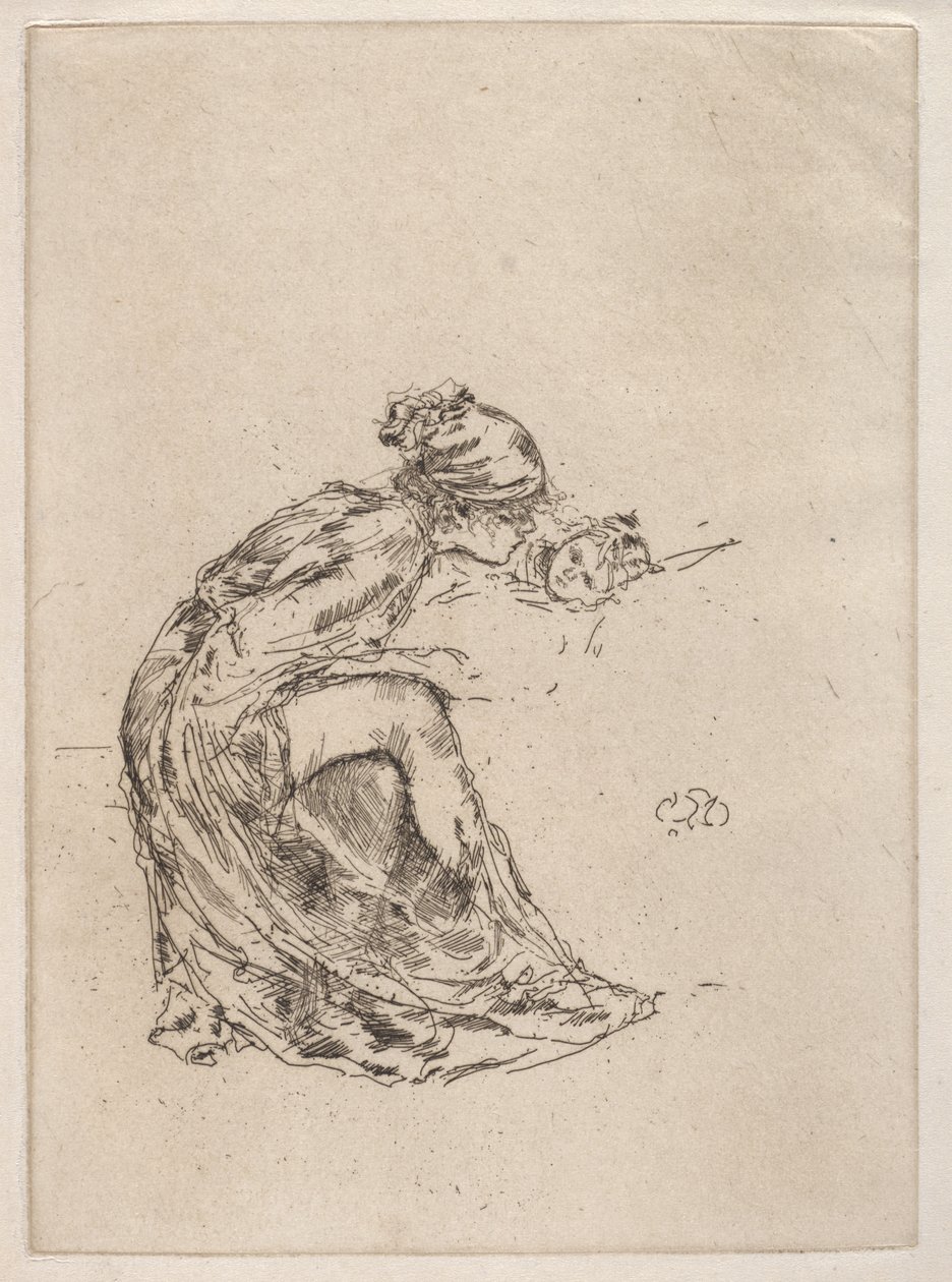 Cameo, nr 1 (Mor och barn) av James McNeill Whistler