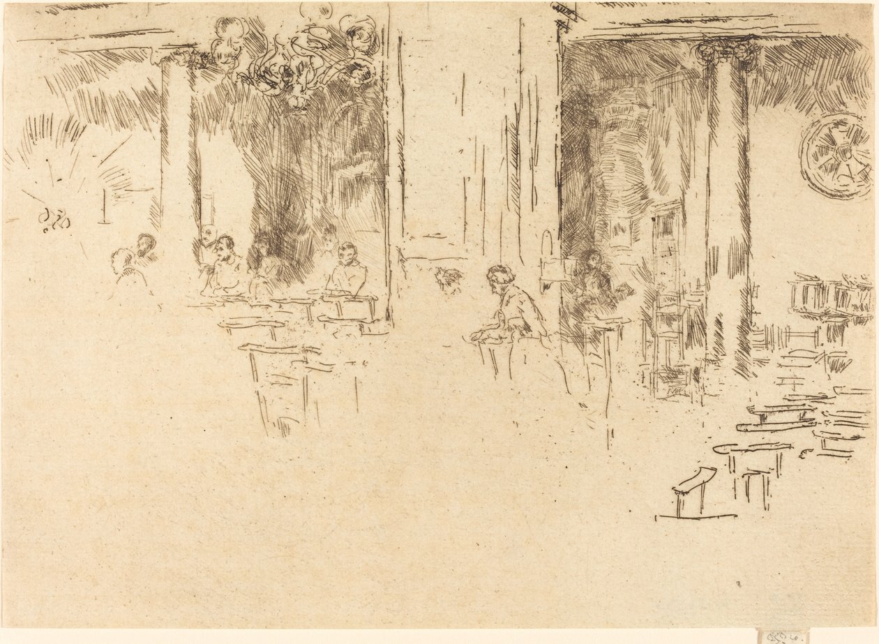Kyrka, Bryssel av James Abbott McNeill Whistler