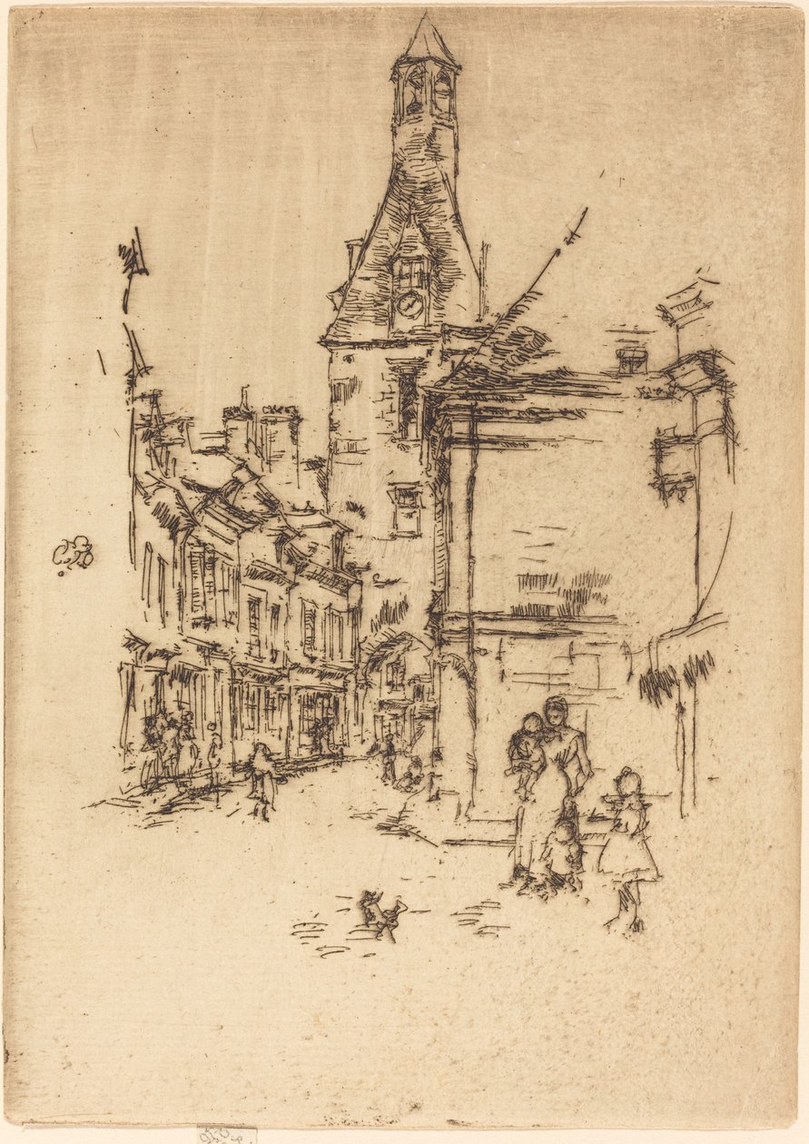 Klocktornet, Amboise av James Abbott McNeill Whistler