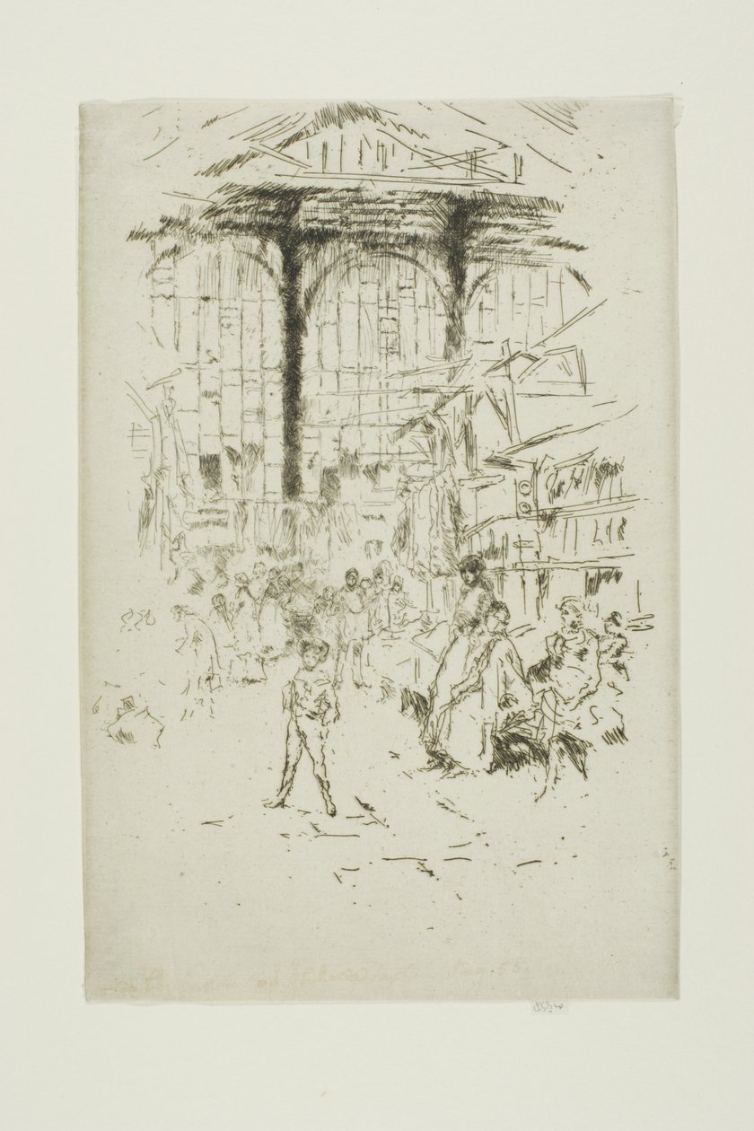 Klädbyte, Houndsditch, nr 2 av James Abbott McNeill Whistler