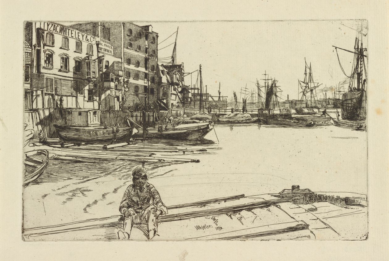 Eagle Wharf (Tyzac Whiteley och Co.) av James Abbott McNeill Whistler