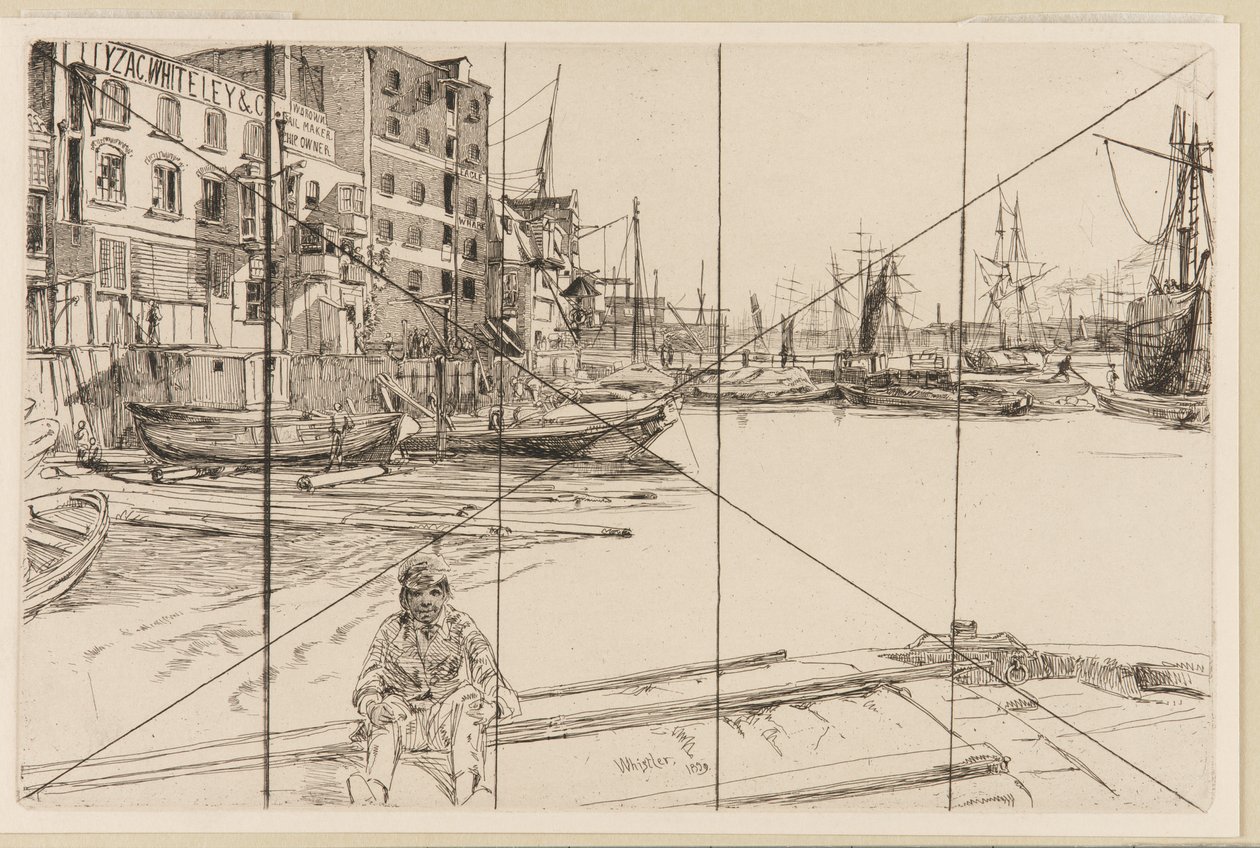 Eagle Wharf (Tyzac Whiteley och Co.) av James Abbott McNeill Whistler