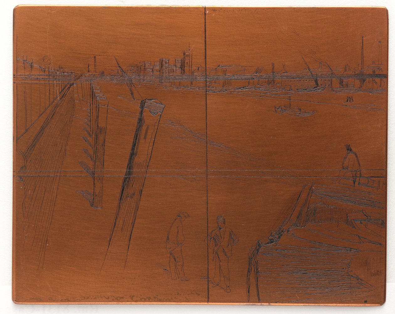 Etsplåt: Millbank av James Abbott McNeill Whistler