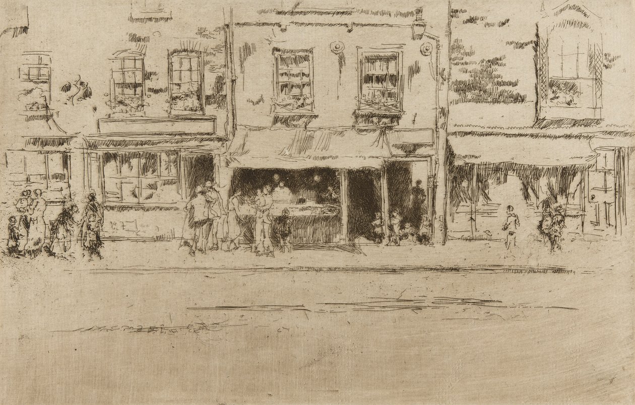 Fiskaffär, Chelsea av James Abbott McNeill Whistler