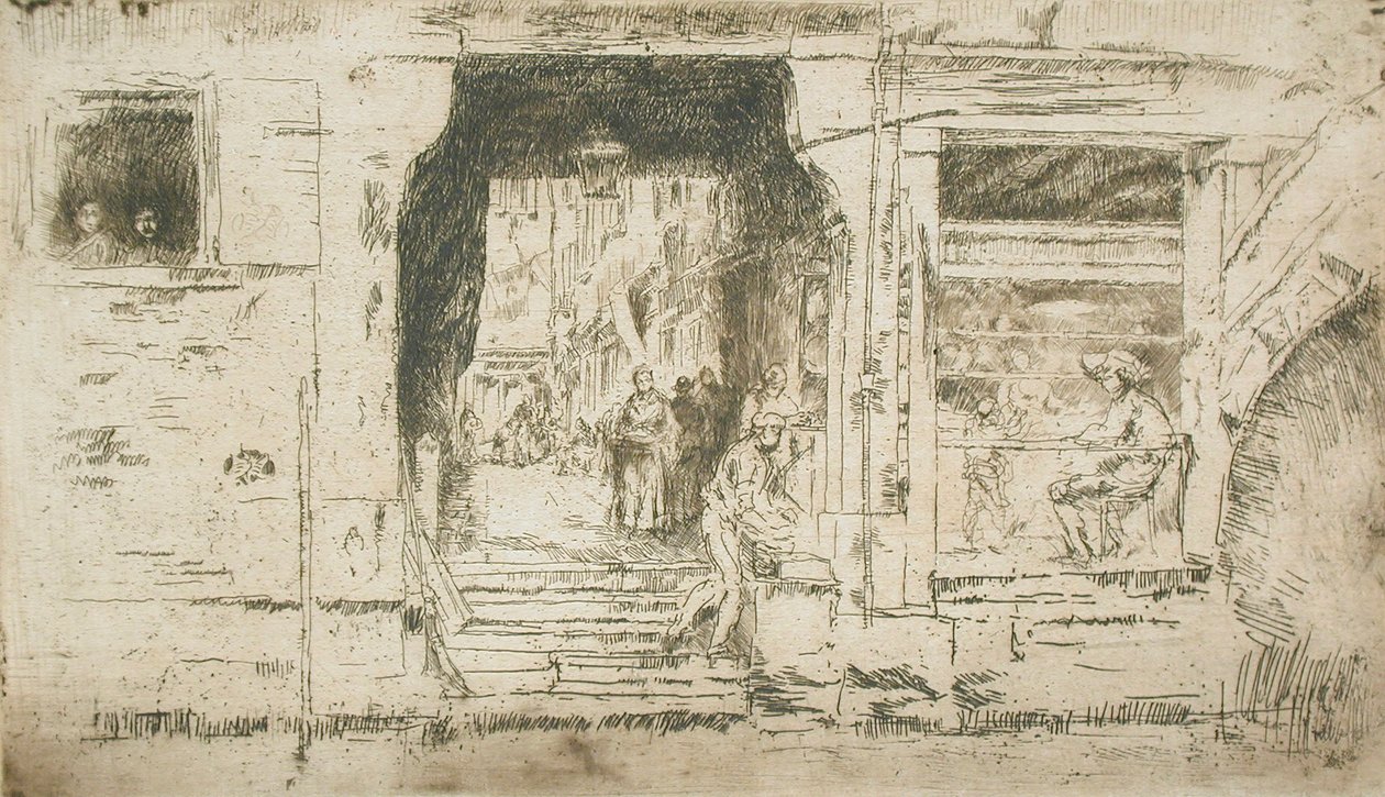 Fiskaffär, Venedig av James McNeill Whistler