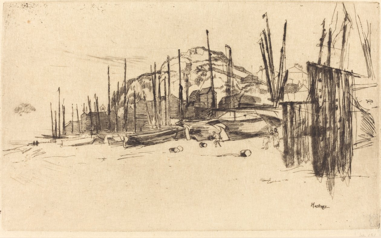 Fiskebåtar, Hastings av James Abbott McNeill Whistler