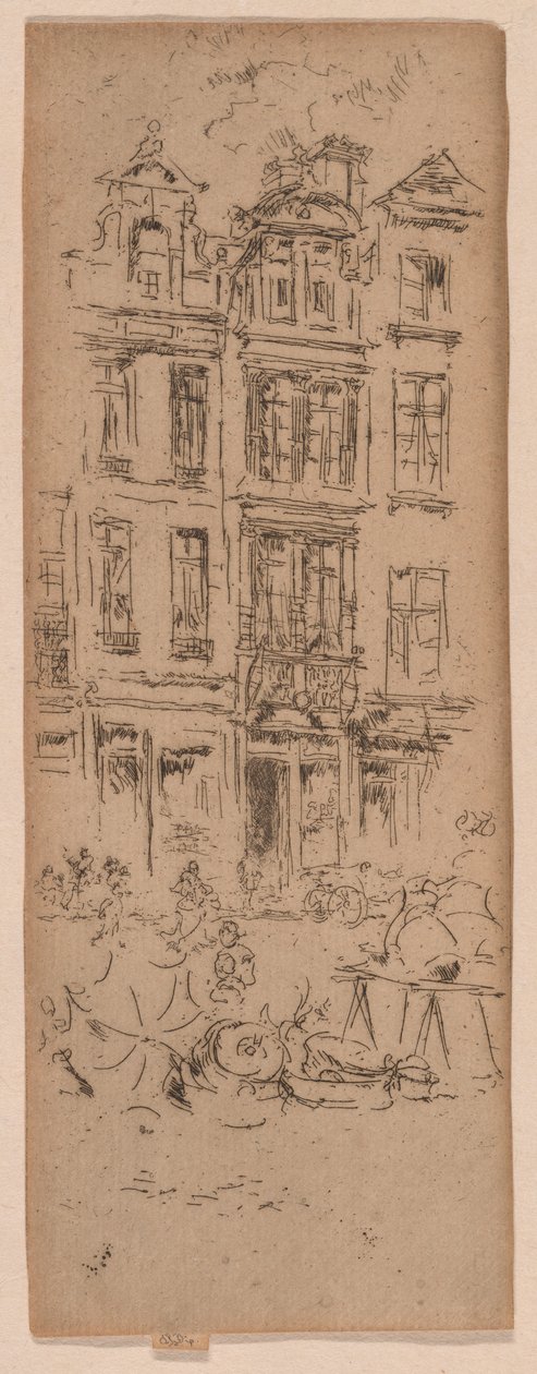 Blomstermarknad, Bryssel av James Abbott McNeill Whistler