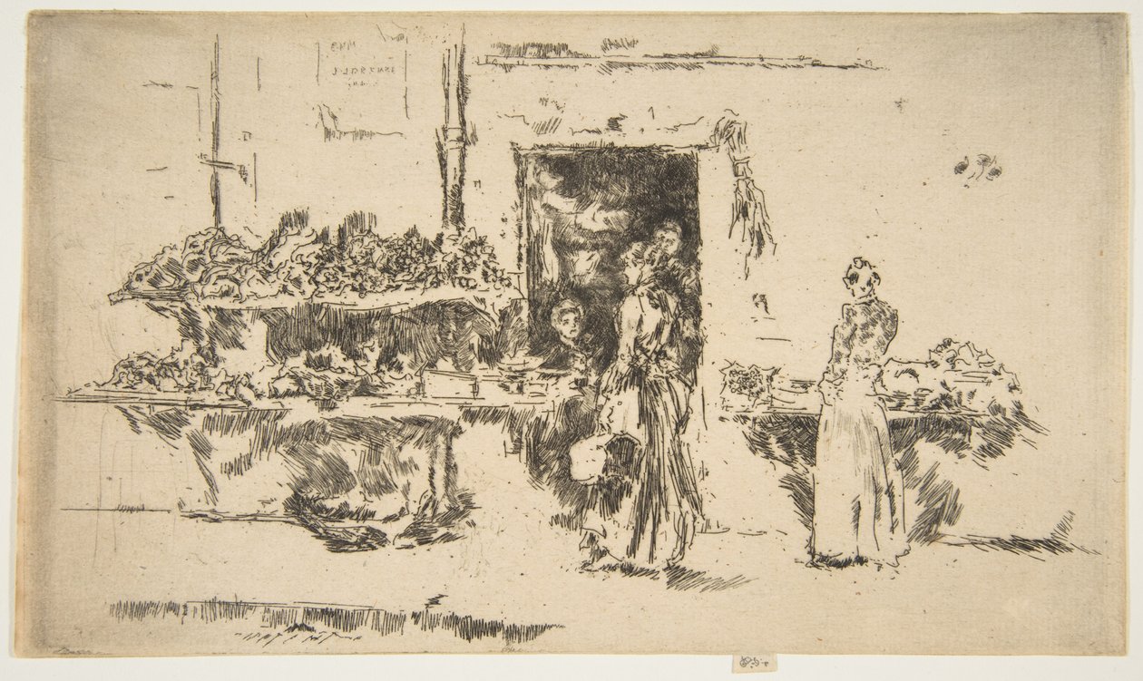 Fruktaffär, Paris (frukt- och grönsaksaffär, Paris) av James McNeill Whistler
