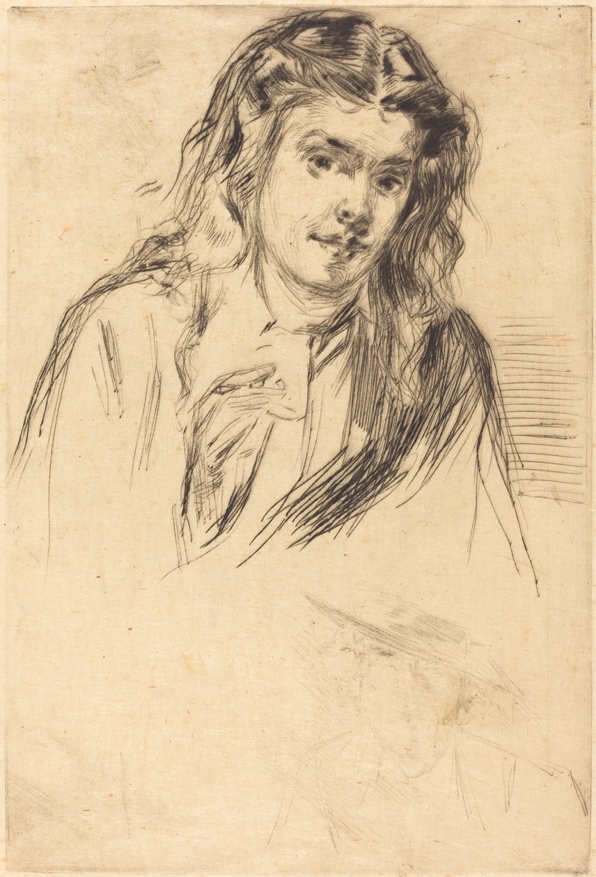 Fumettes böjda huvud av James Abbott McNeill Whistler
