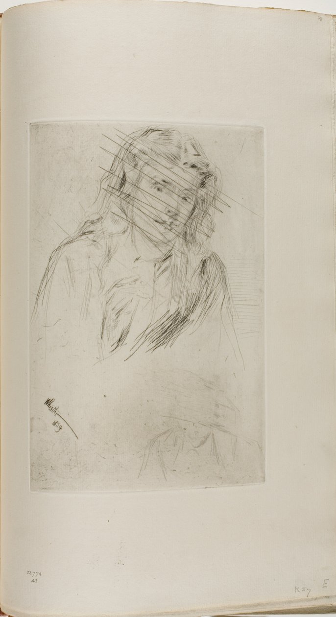 Fumettes böjda huvud av James McNeill Whistler