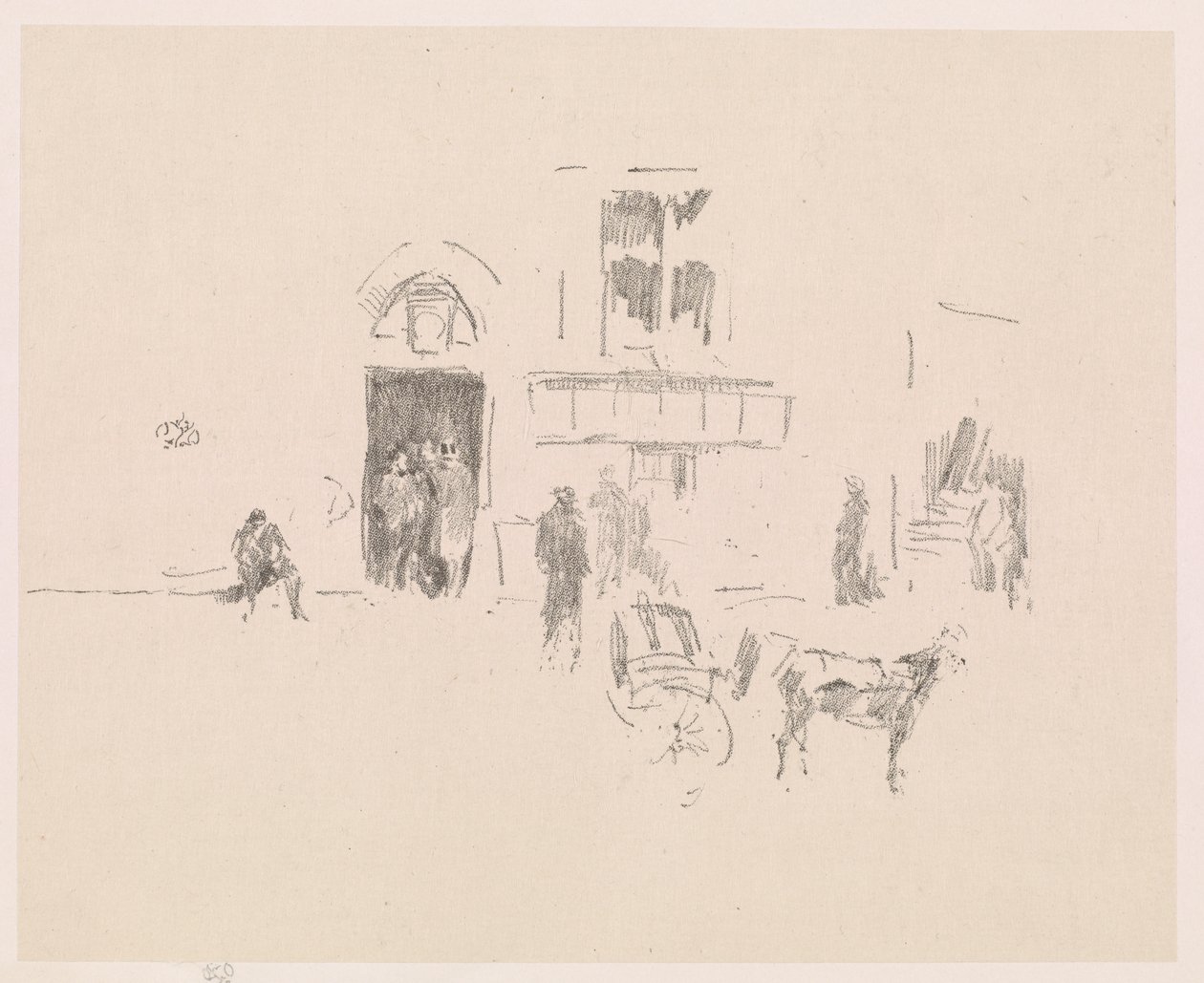 Gaiety scendörr av James Abbott McNeill Whistler