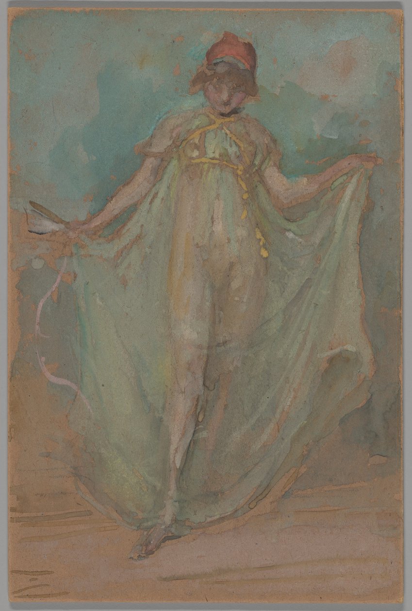 Grönt och blått: Dansaren av James McNeill Whistler
