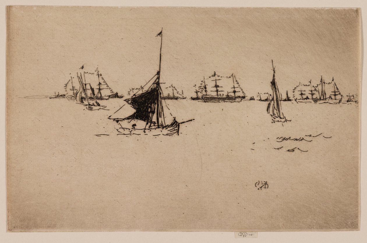 Hennes Majestäts flotta: Kväll av James McNeill Whistler