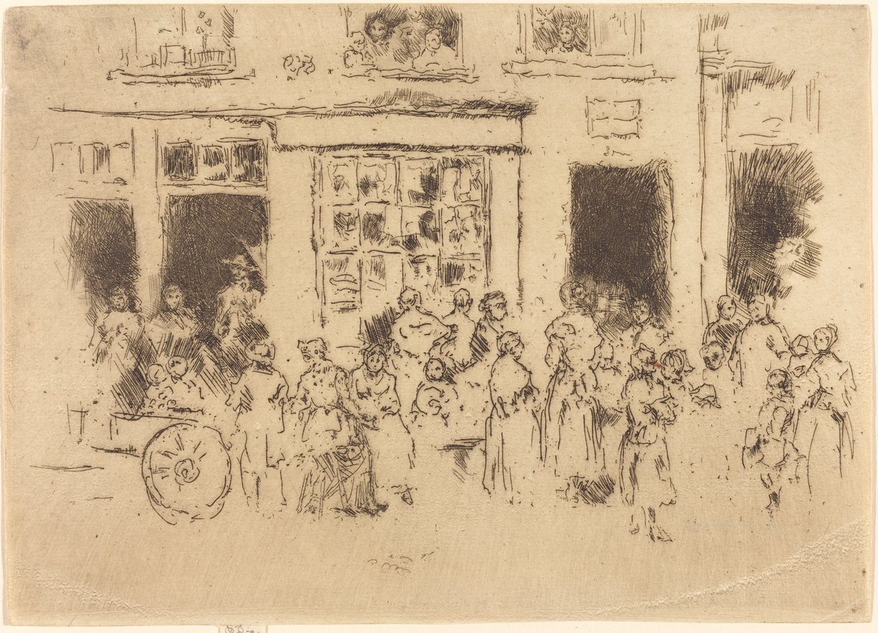 High Street, Bryssel av James Abbott McNeill Whistler