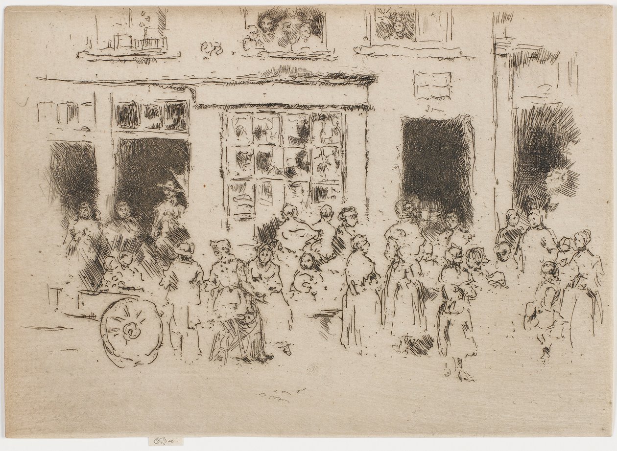 High Street, Bryssel av James Abbott McNeill Whistler