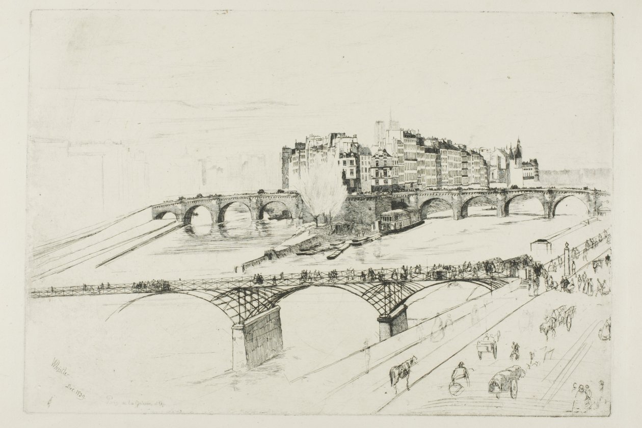 Isle of the City, Paris av James Abbott McNeill Whistler