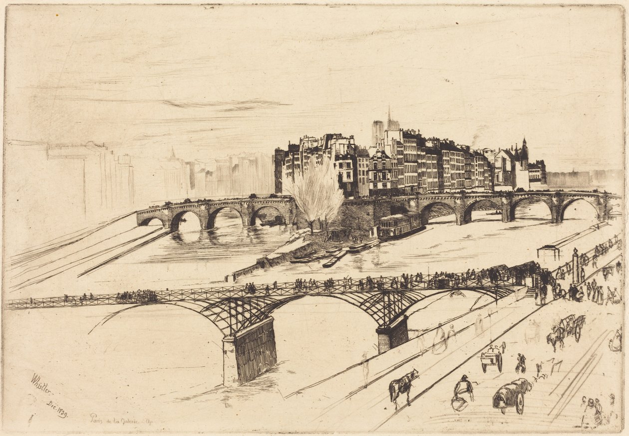 Île de la Cité, Paris av James McNeill Whistler