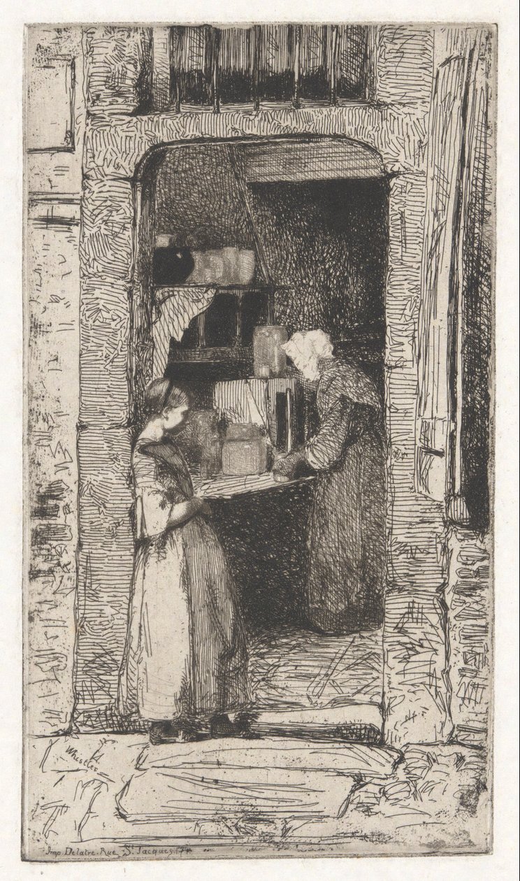 La Marchande de Moutarde (Senapssäljaren), från den franska uppsättningen (Douze Eaux-Fortes d av James Abbott McNeill Whistler