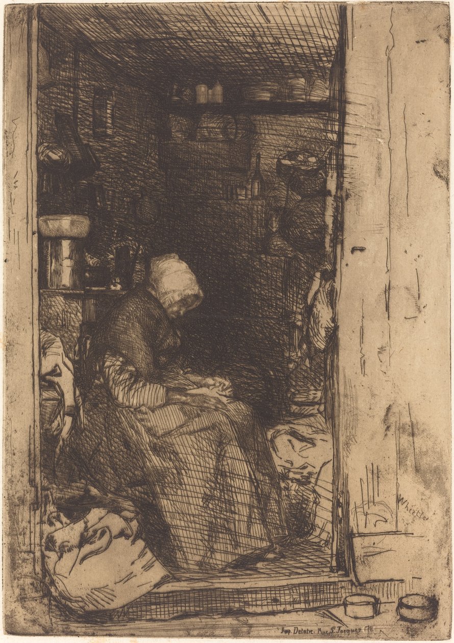 Den gamla kvinnan med trasor av James Abbott McNeill Whistler