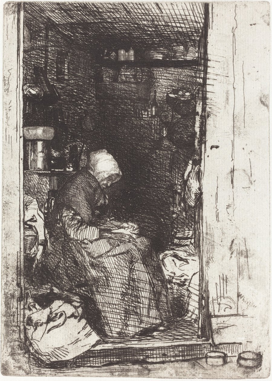 Den gamla kvinnan med trasor av James Abbott McNeill Whistler