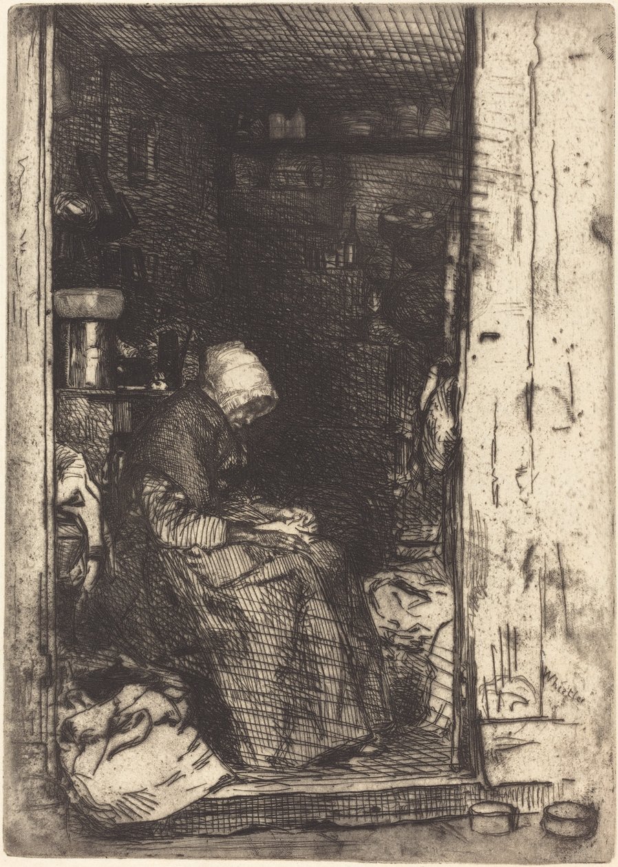 Den gamla kvinnan med trasor av James Abbott McNeill Whistler