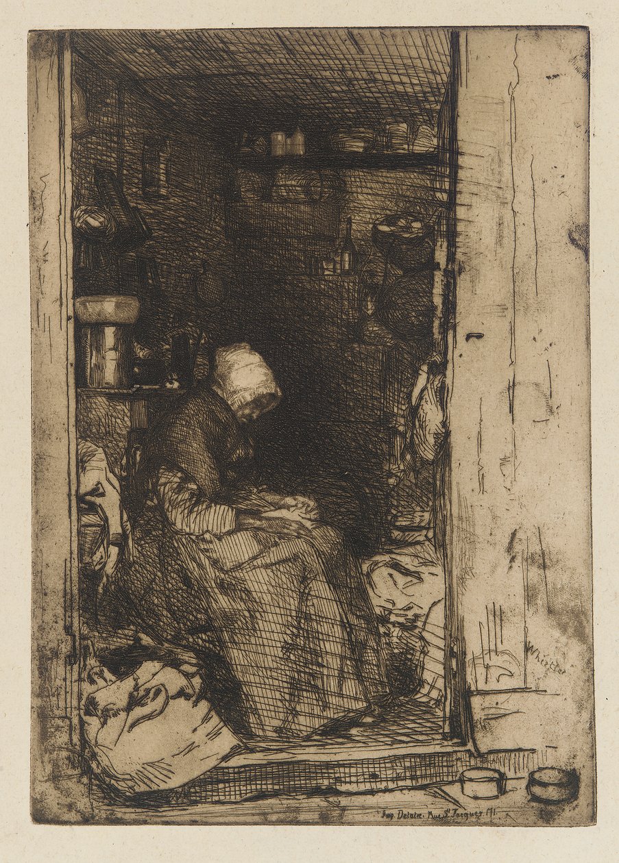 Den gamla kvinnan med trasor av James Abbott McNeill Whistler
