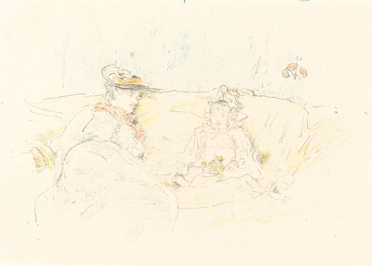 Dam och barn av James Abbott McNeill Whistler