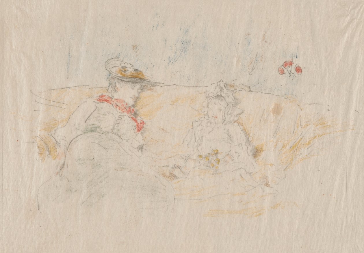 Dam och barn av James Abbott McNeill Whistler