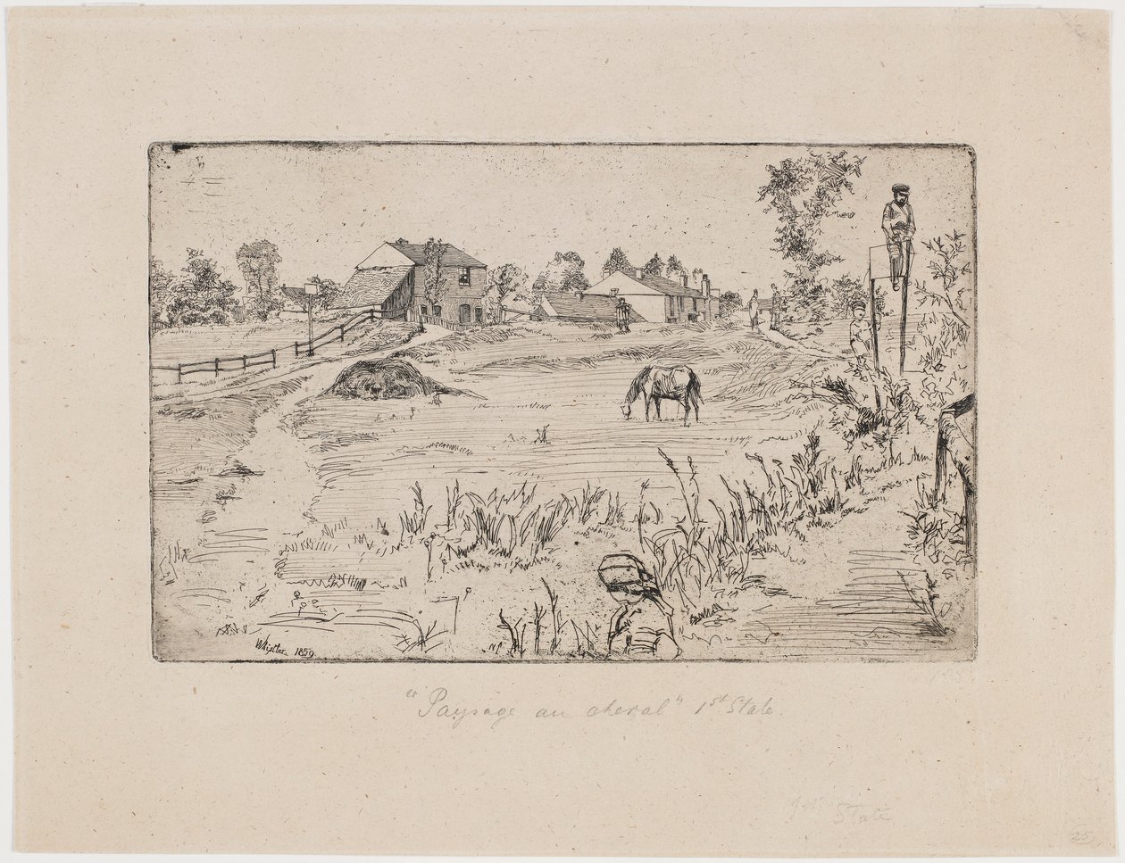 Landskap med hästar av James Abbott McNeill Whistler