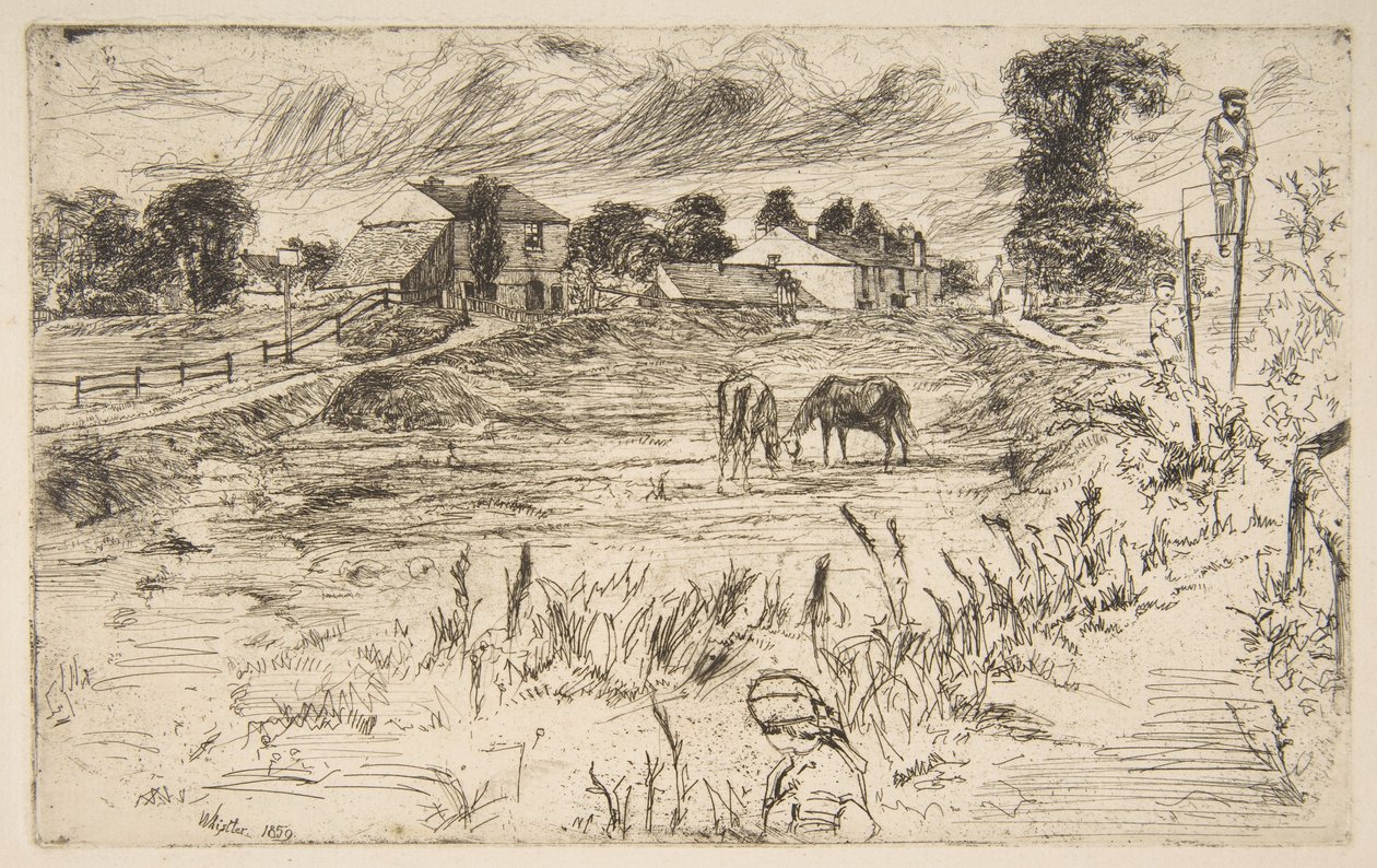 Landskap med hästen av James McNeill Whistler